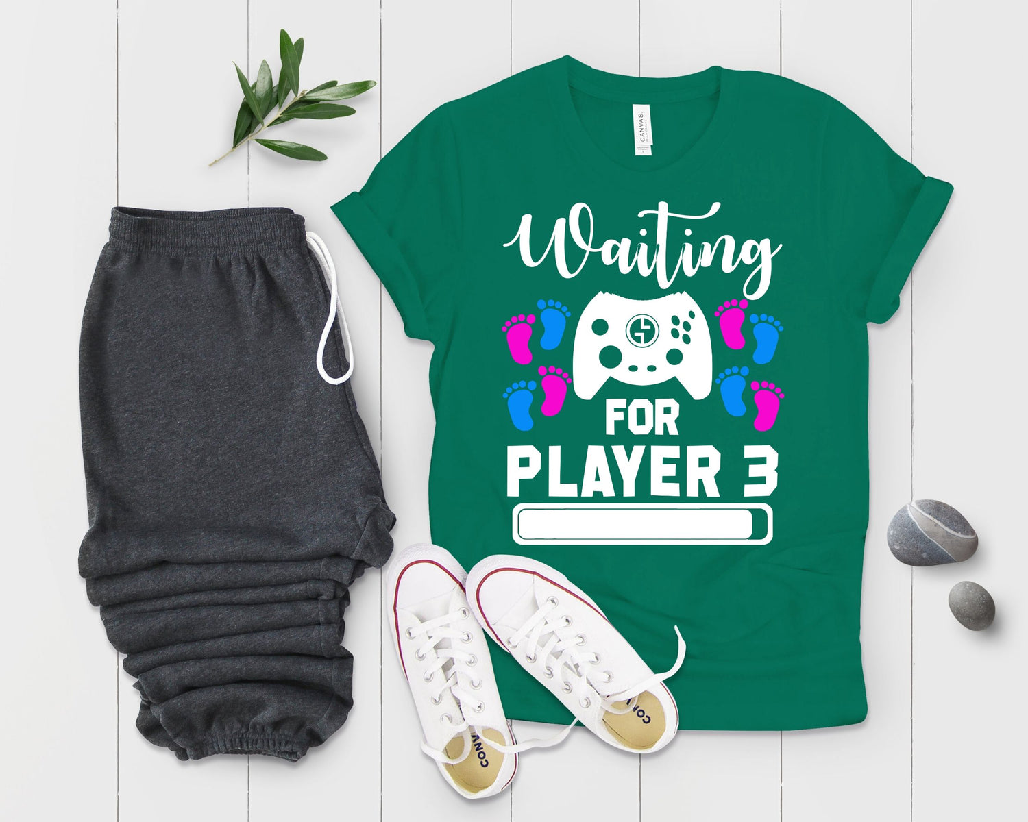 Waiting For Player Three Funny Maternity Shirt - Teegarb