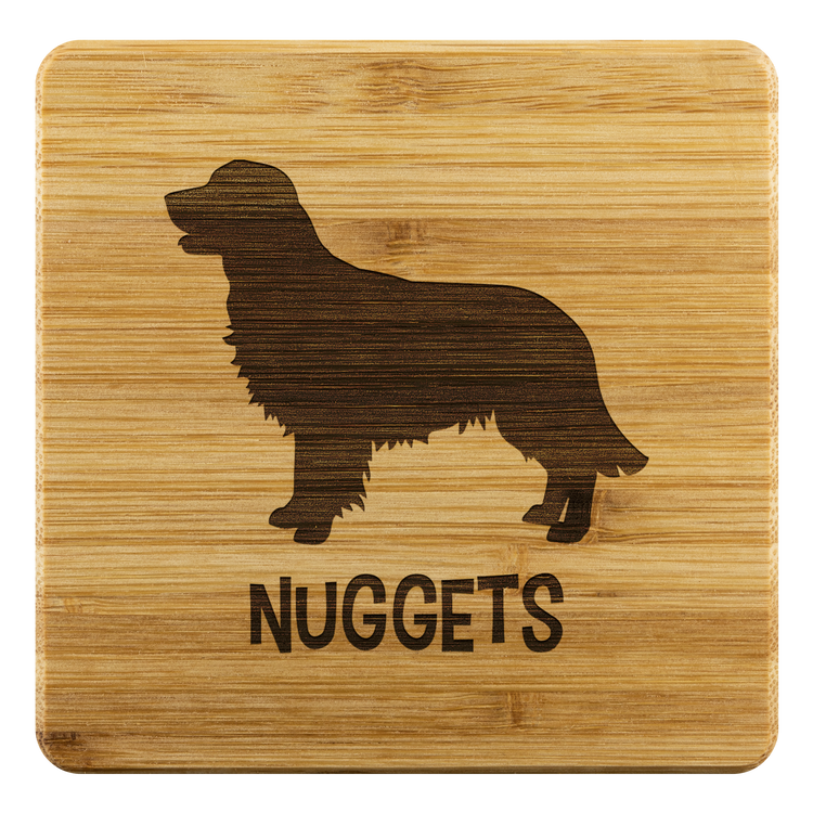 Personalized Dog Bamboo Coaster