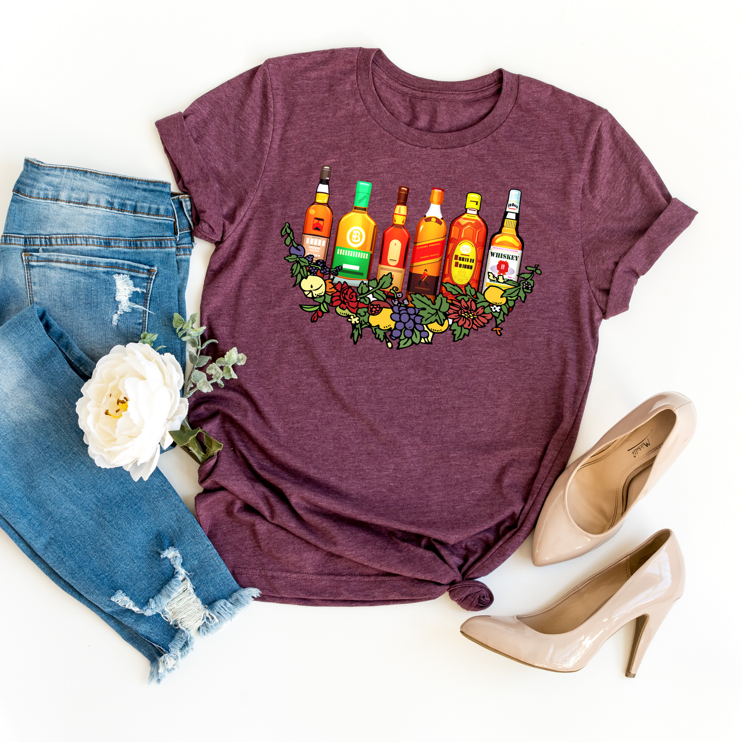 Floral Whiskey Cowgirl Birthday Hippie Clothes - Teegarb