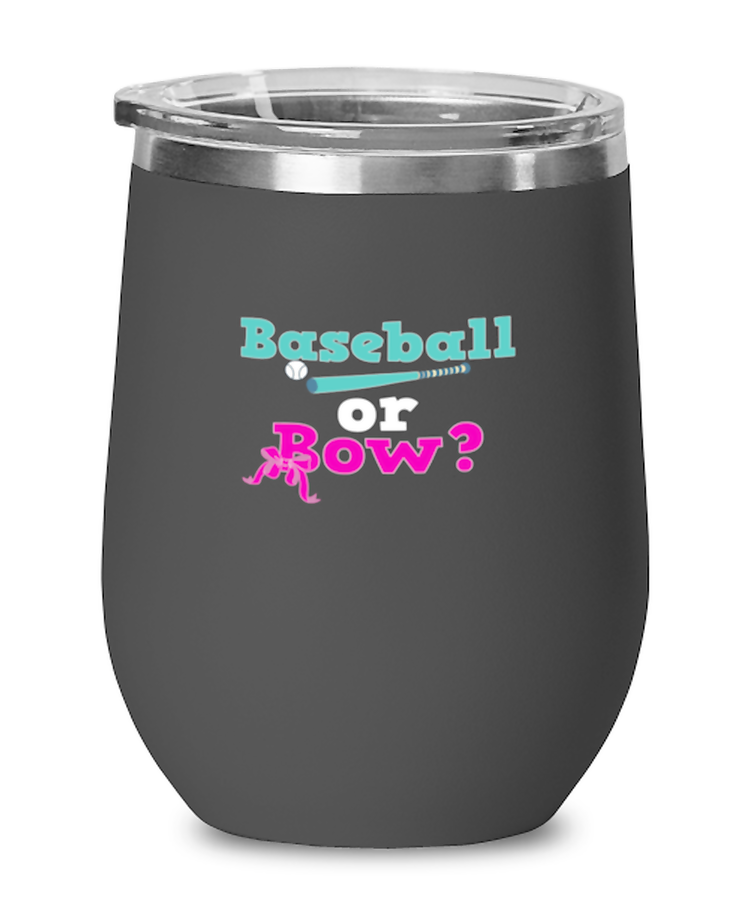 Wine Tumbler Stainless Steel Insulated  Funny Baseball Or Bow Mommy Loves You