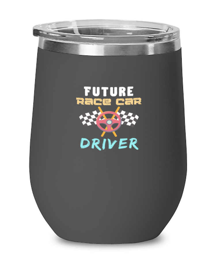 Wine Tumbler Stainless Steel Insulated  Funny Future Race Car Driver Mechanics Racer