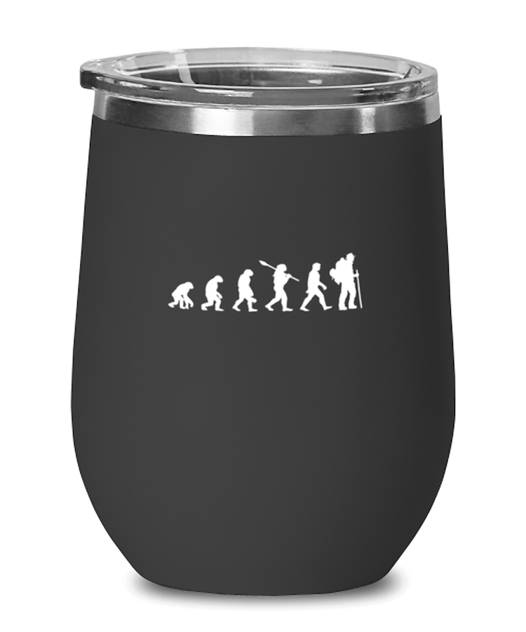 Wine Tumbler Stainless Steel Insulated  Funny Hiker Evolution Mountaineer Hiking