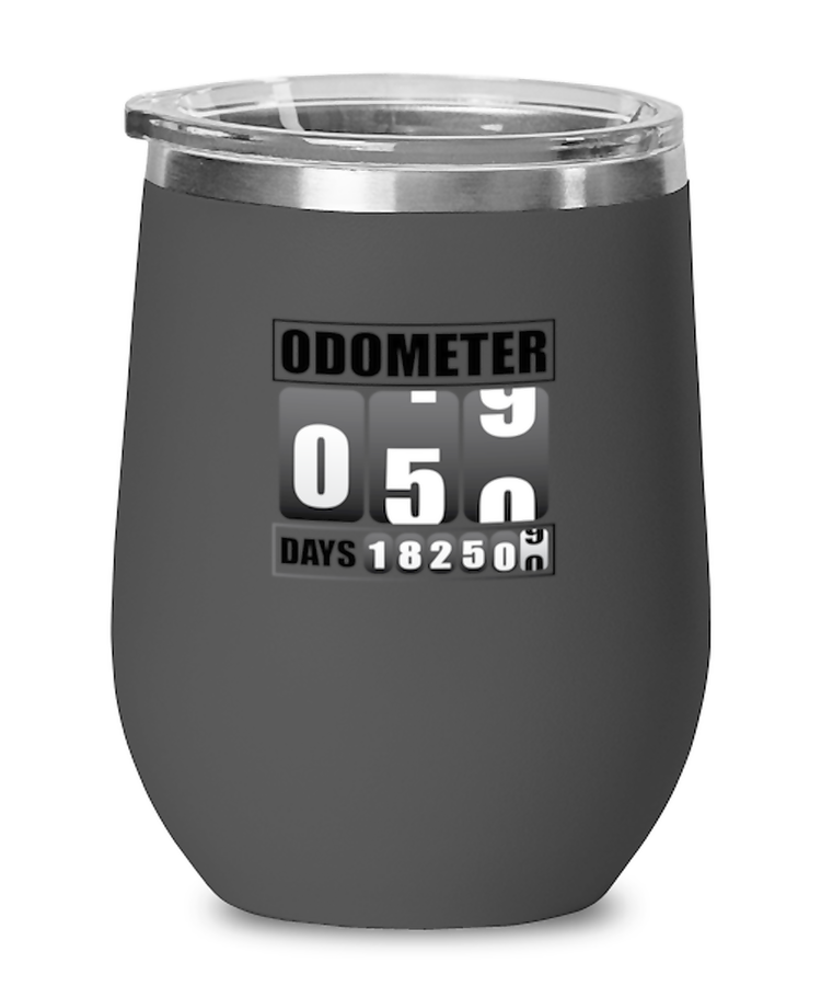 Wine Tumbler Stainless Steel Insulated  Funny Oldometer 50 Years Old Birthday Sarcasm