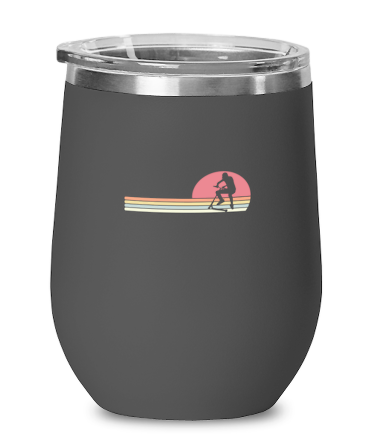 Wine Tumbler Stainless Steel Insulated  Funny Scooter Tricks Adventure Sports