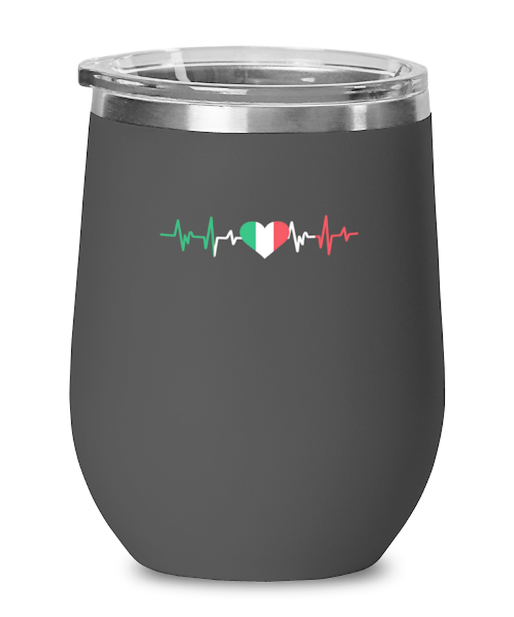 Wine Tumbler Stainless Steel Insulated  Funny Italian Heartbeat travel