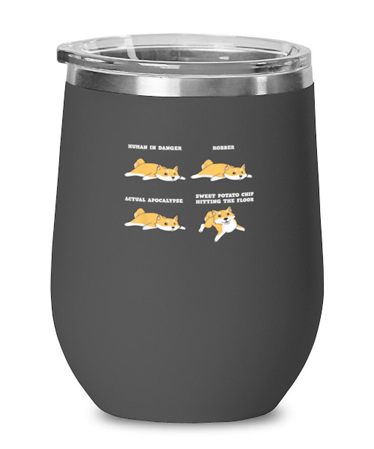 Wine Tumbler Stainless Steel Insulated Funny Shiba Inu Dog Breed Doggie