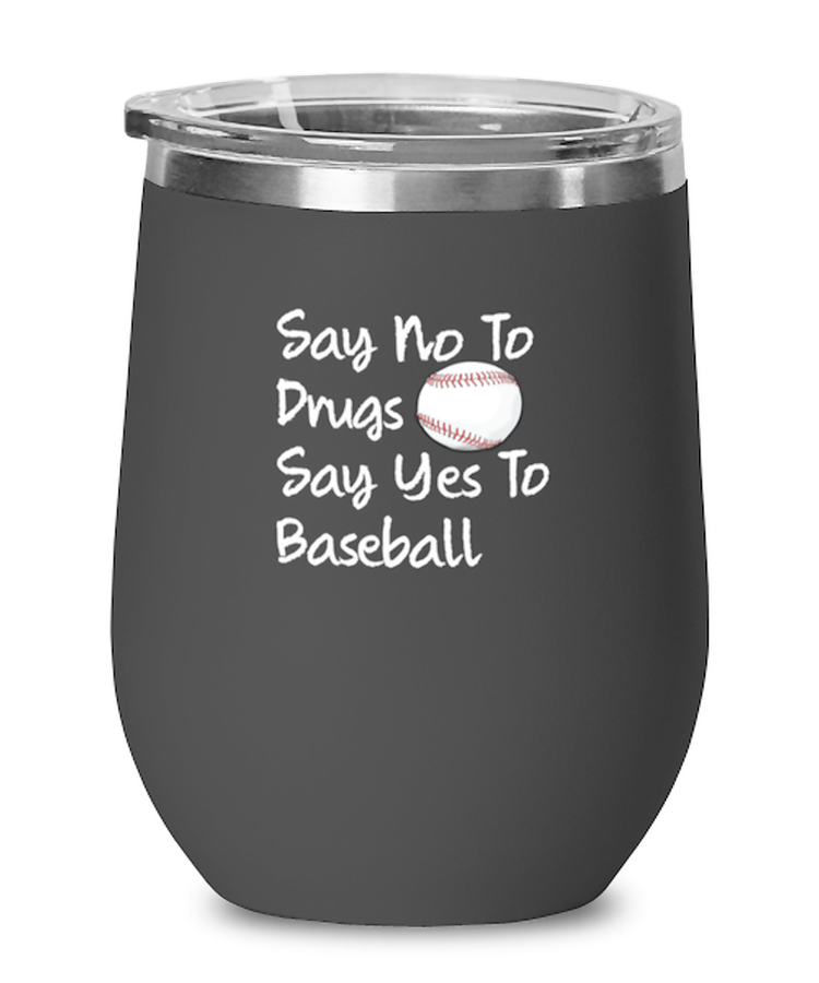 Wine Tumbler Stainless Steel Insulated Funny Baseball Softball Player Athlete