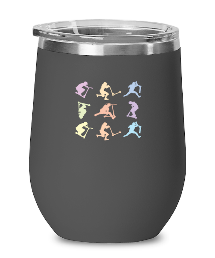 Wine Tumbler Stainless Steel Insulated  Funny Scooter Tricks