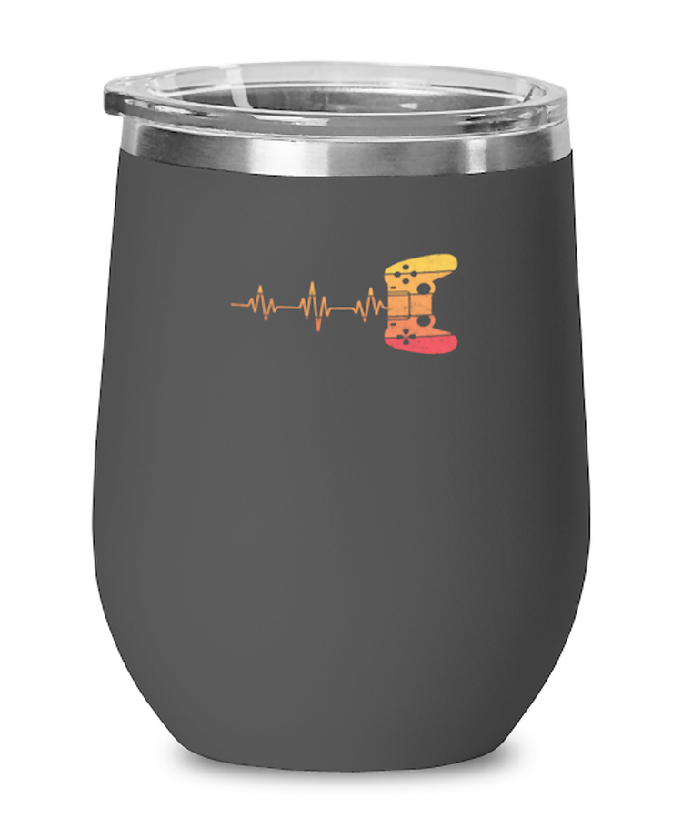 Wine Tumbler Stainless Steel Insulated Funny Vintage Retro Gamer