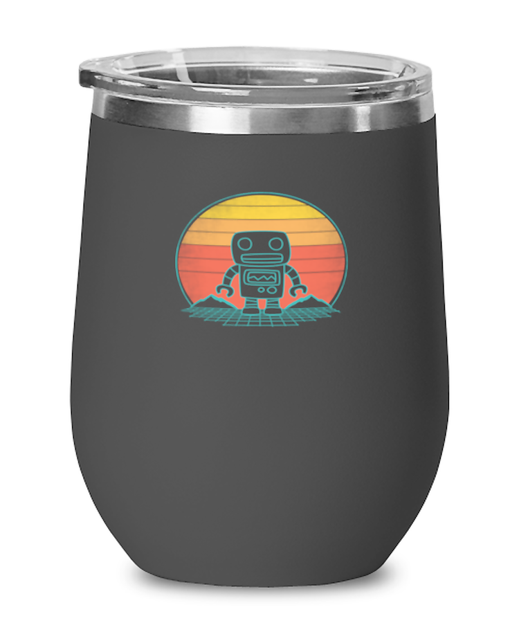 Wine Tumbler Stainless Steel Insulated Funny Robotics Engineer robot