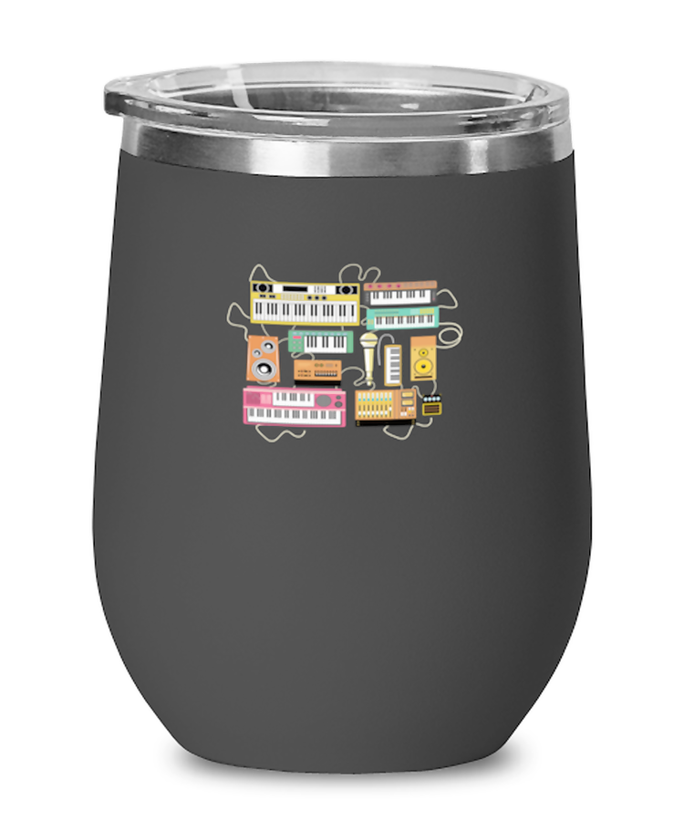 Tumbler Wine Iced Coffee Funny Electronic  Keyboard Musician