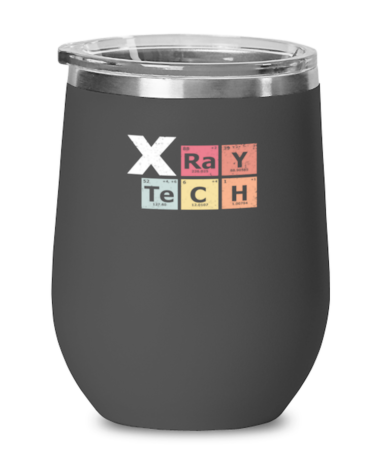 Wine Tumbler Stainless Steel Insulated Funny XRay Tech Periodic Elements