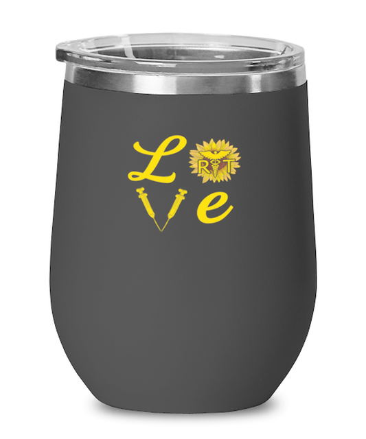 Wine Tumbler Stainless Steel Insulated Funny Sunflower Love Flower Nurse