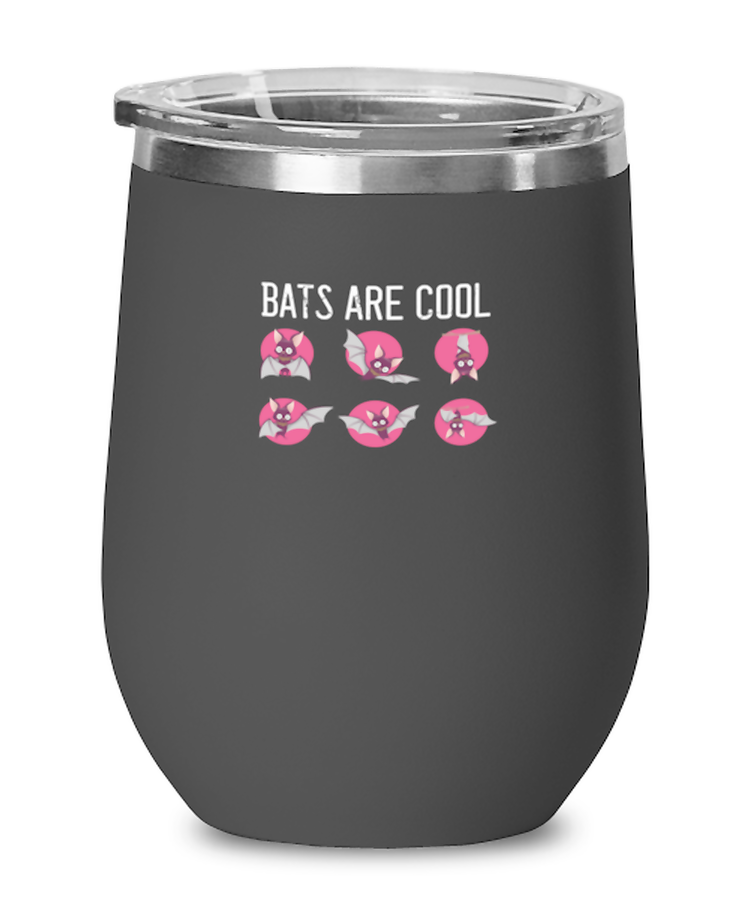 Wine Tumbler Stainless Steel Insulated  Funny Bats Are Cool Animal lover