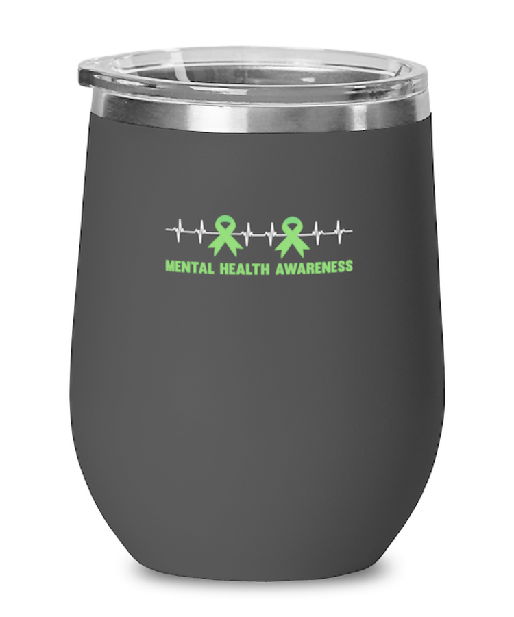 Wine Tumbler Stainless Steel Insulated Funny Mental Health Awareness