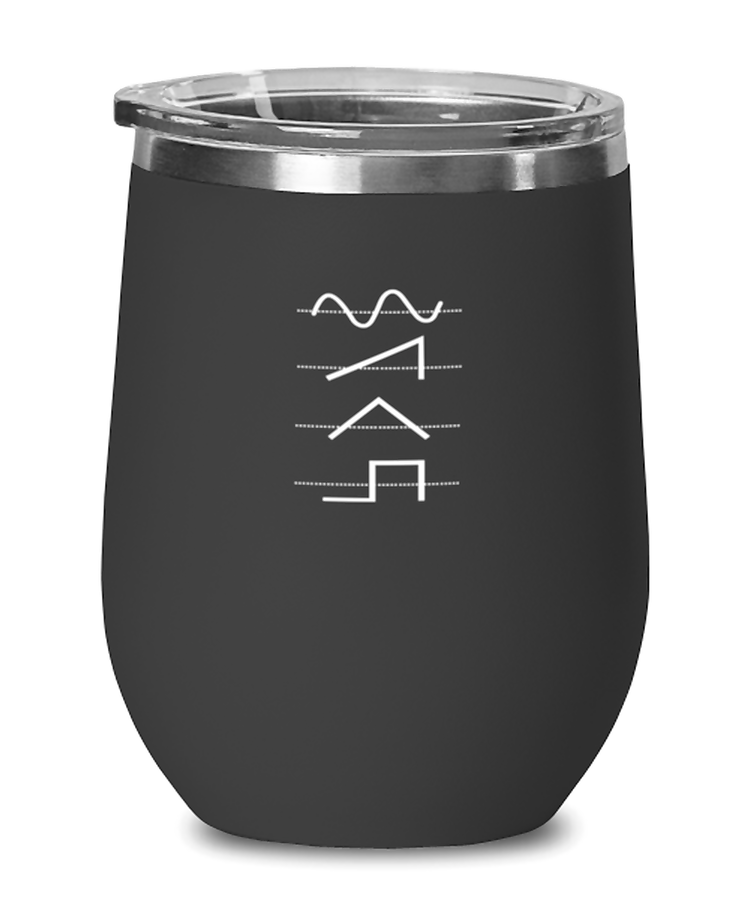 Wine Tumbler Stainless Steel Insulated Funny Analog Synthesizer Techno Waveform Electronic Music