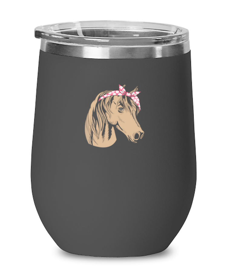 Wine Tumbler Stainless Steel Insulated Funny Equestrian Horse Horseback