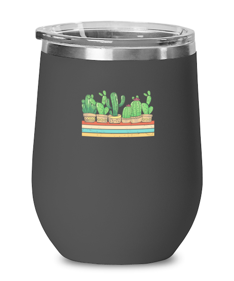 Wine Tumbler Stainless Steel Insulated Funny Plants Gardening Cactus