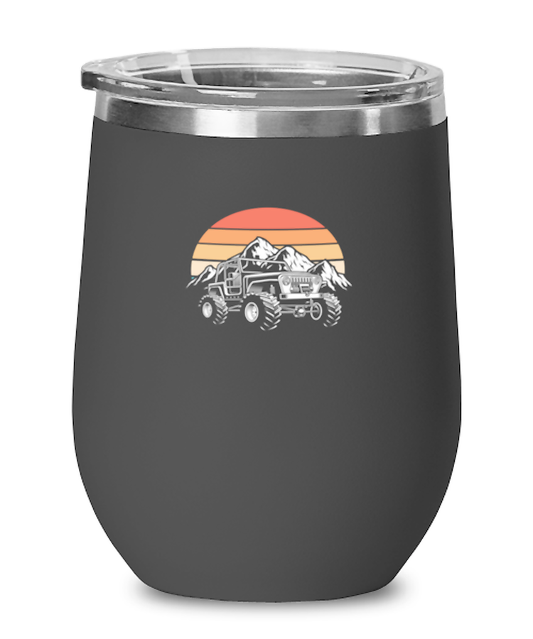 Wine Tumbler Stainless Steel Insulated Funny Vintage Truck 4x4 SUV Travel