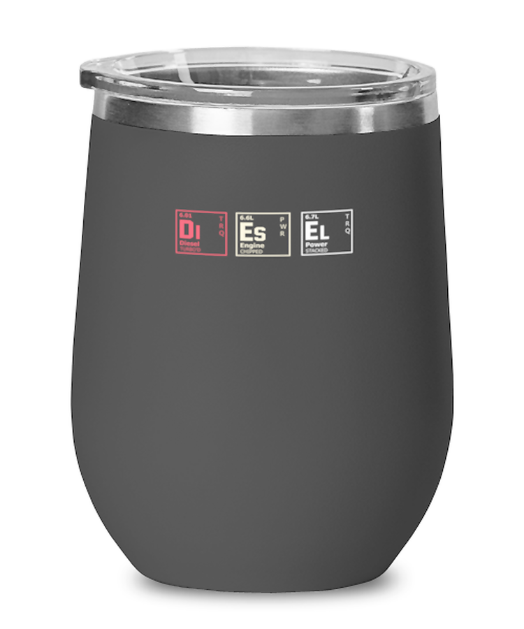 Wine Tumbler Stainless Steel Insulated Funny Diesel Element Tables Trucker