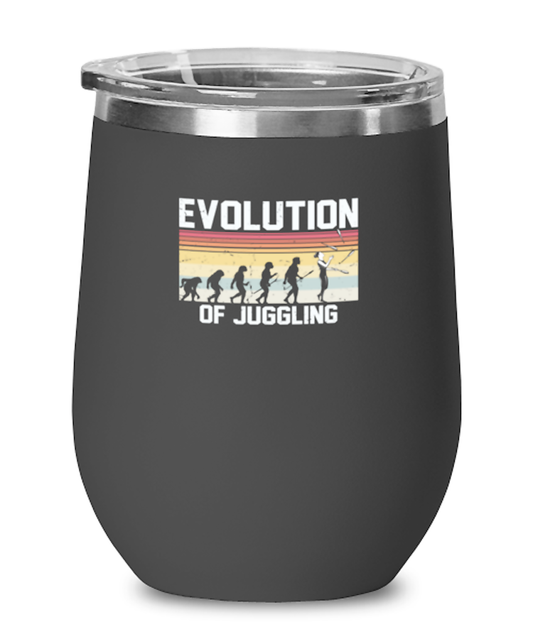 Wine Tumbler Stainless Steel Insulated  Funny Evolution Of Juggling
