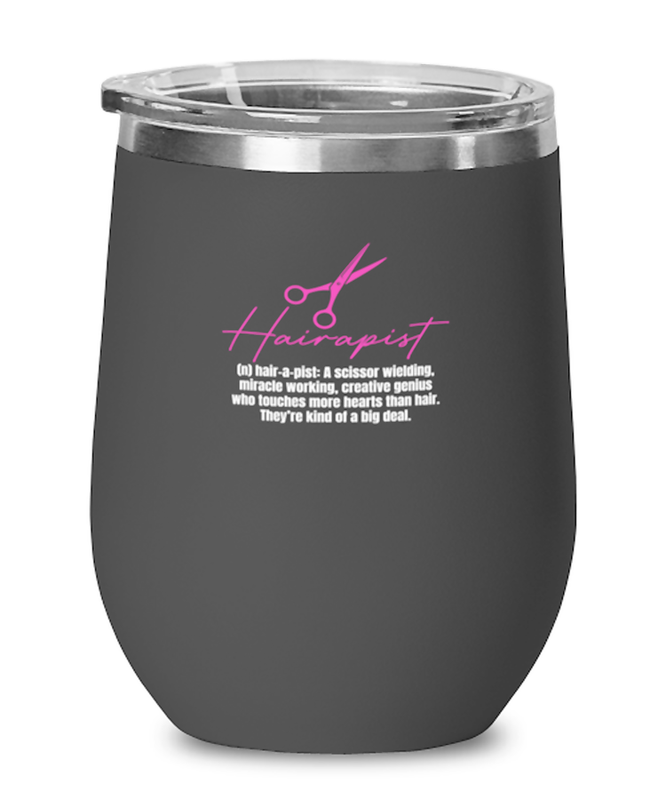 Wine Tumbler Stainless Steel Insulated  Funny Hairapist Haircutter