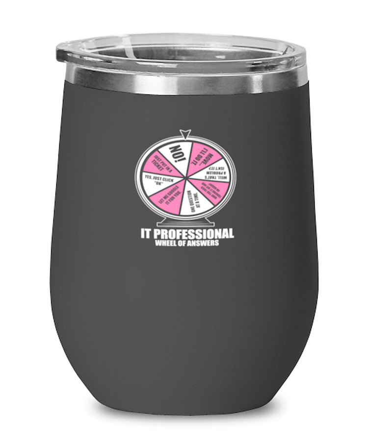 Wine Glass Tumbler Stainless Steel Funny It Professional Wheel Of Answers
