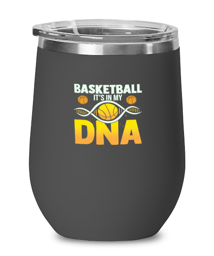 Wine Glass Tumbler Stainless Steel Funny Basketball Hoopers