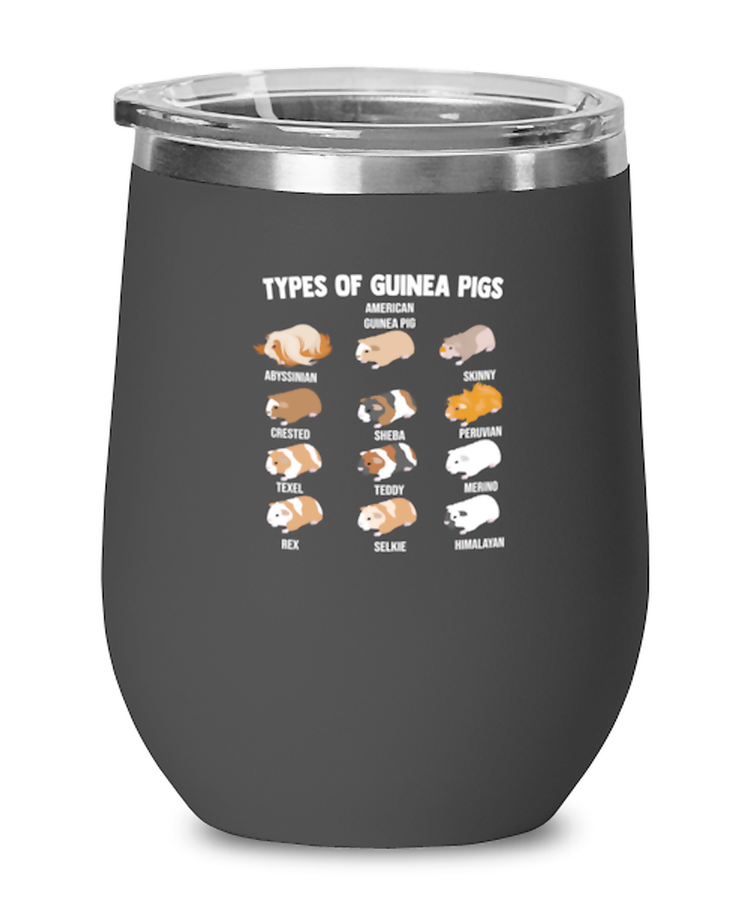 Wine Glass Tumbler Stainless Steel Funny Types Of Guinea Pigs