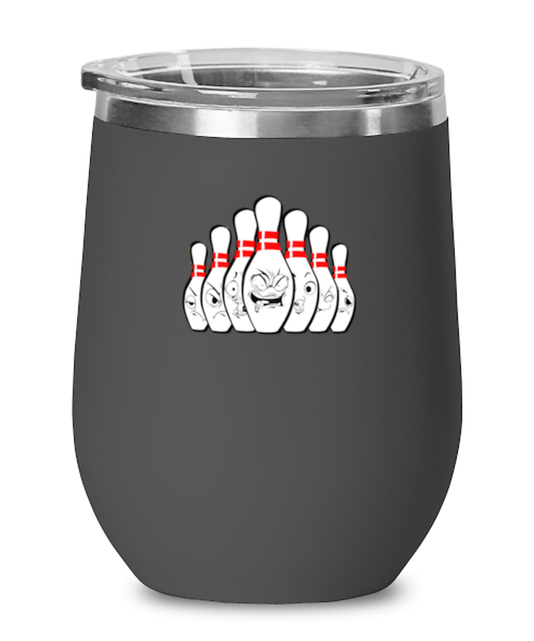 Wine Glass Tumbler Stainless Steel Funny Bowling