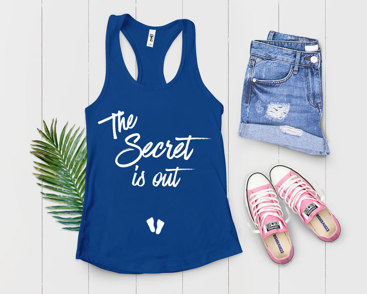The Secret Is Out Tank Top Maternity Clothes - Teegarb