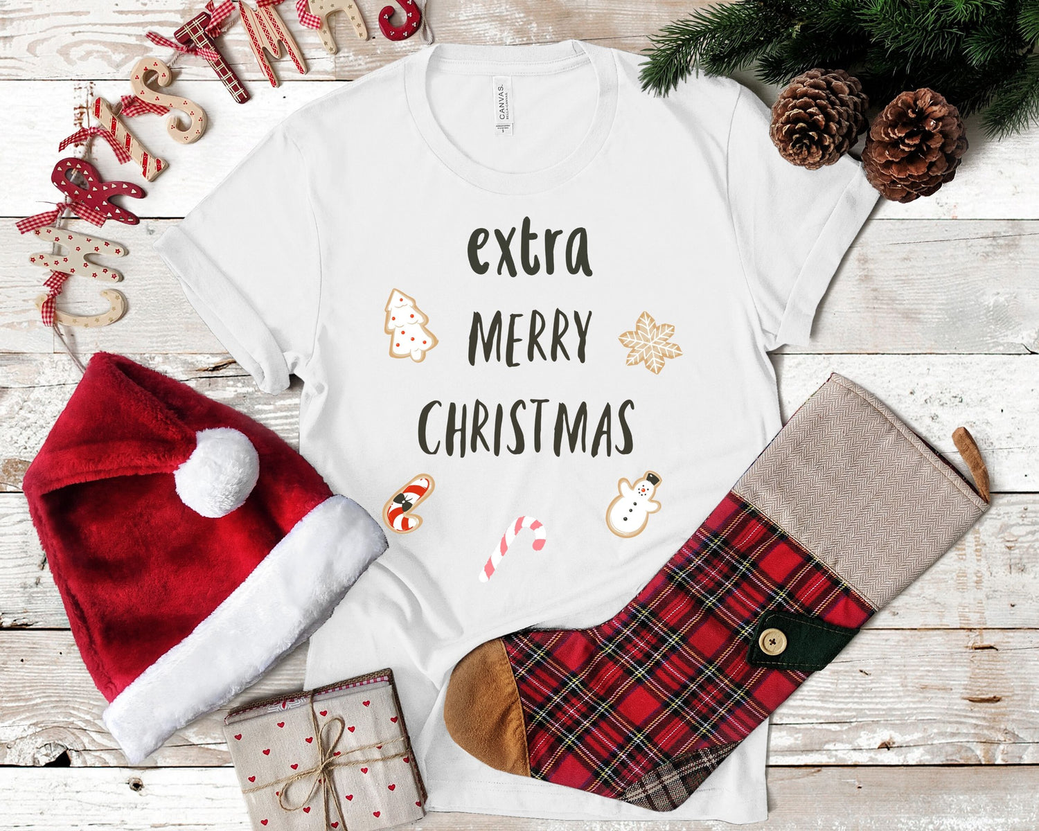 Extra Merry Christmas Xmas Maternity T Shirt - Teegarb
