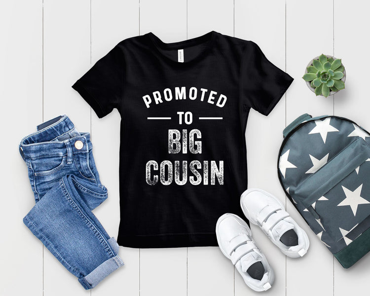 Promoted To Big Cousin Pregnancy Announcement Kids Gender Reveal Shirt - Teegarb