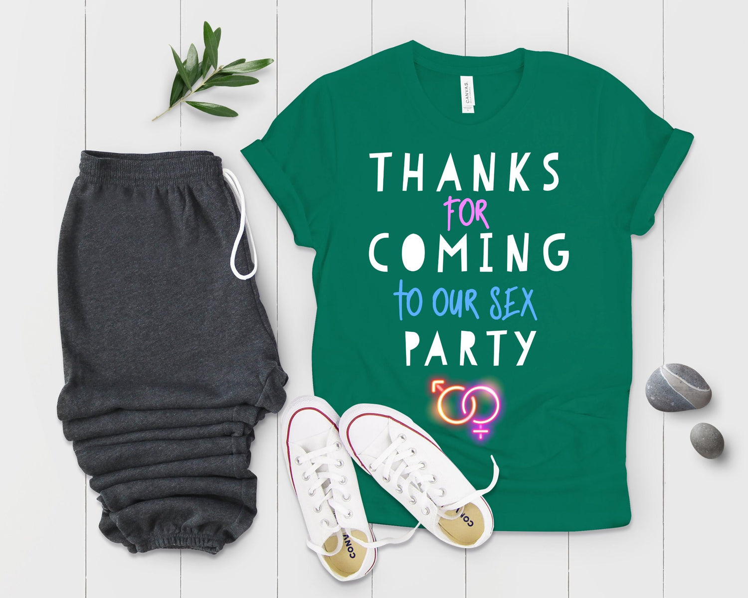 Thanks For Coming Into Our Sex Party Funny Gender Reveal Shirt - Teegarb
