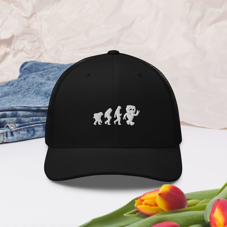 Trucker Cap Novelty Mechanical Transformation Robotlike Cyborg Lover Hilarious Artificial Intelligence Genetics Fan