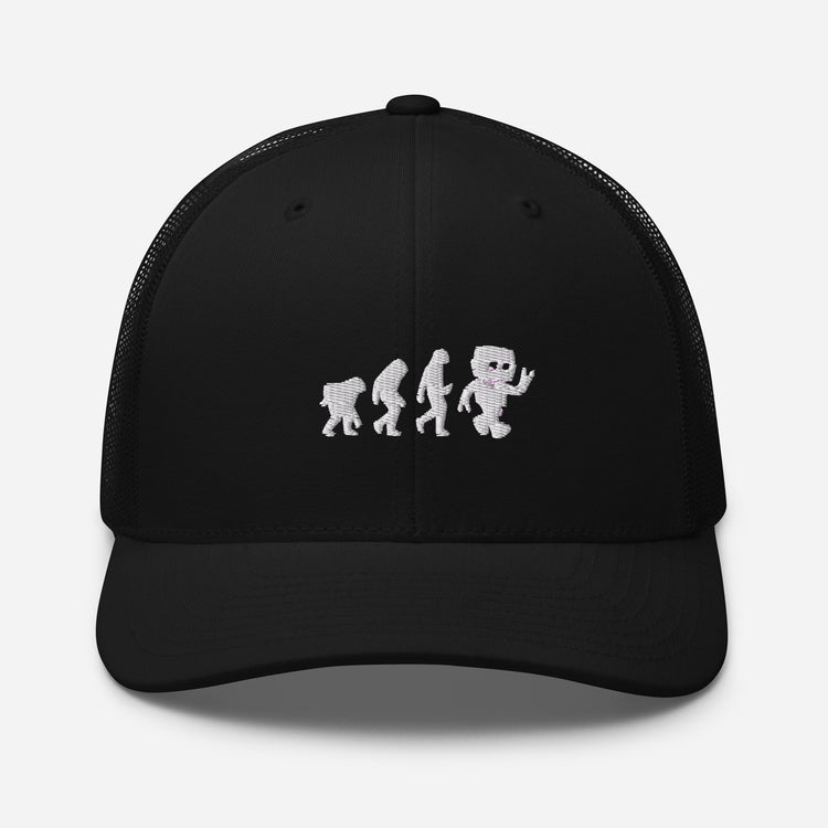 Trucker Cap Novelty Mechanical Transformation Robotlike Cyborg Lover Hilarious Artificial Intelligence Genetics Fan