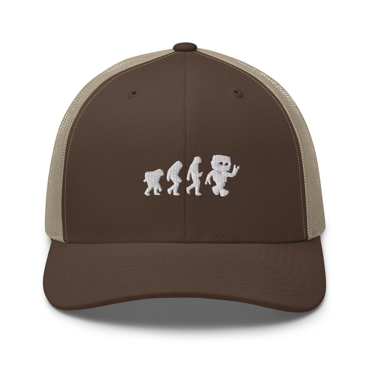 Trucker Cap Novelty Mechanical Transformation Robotlike Cyborg Lover Hilarious Artificial Intelligence Genetics Fan