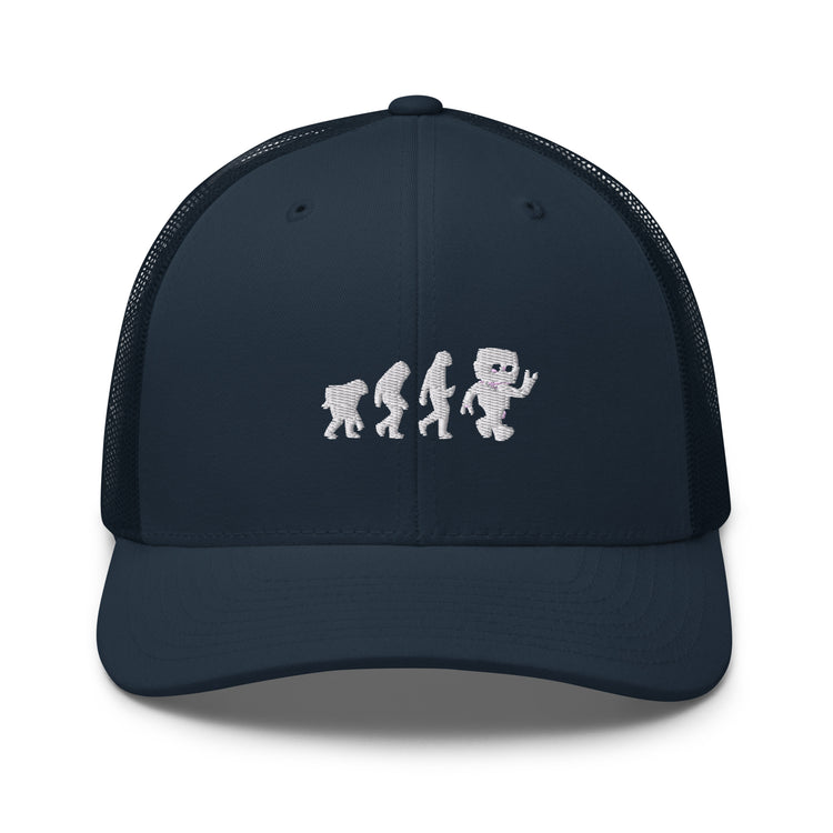 Trucker Cap Novelty Mechanical Transformation Robotlike Cyborg Lover Hilarious Artificial Intelligence Genetics Fan