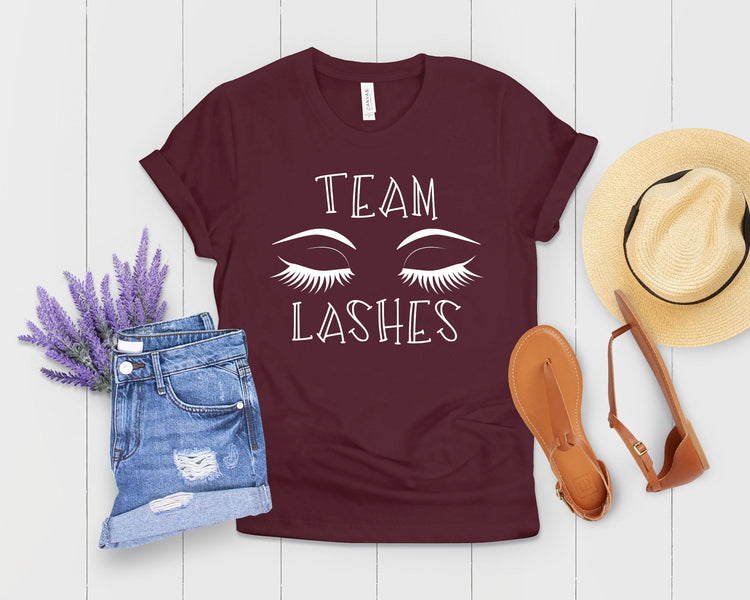 Team Lashes Gender Reveal Party Team Girl Matching Shirts - Teegarb