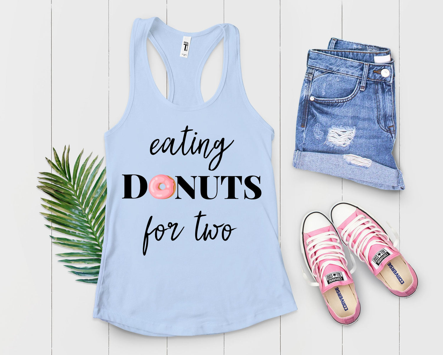 Eating Donuts For Two Maternity T Shirt Tank Top - Teegarb