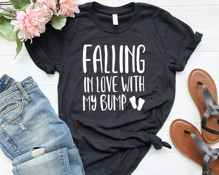 Falling In Love With My Bump Maternity T Shirt - Teegarb