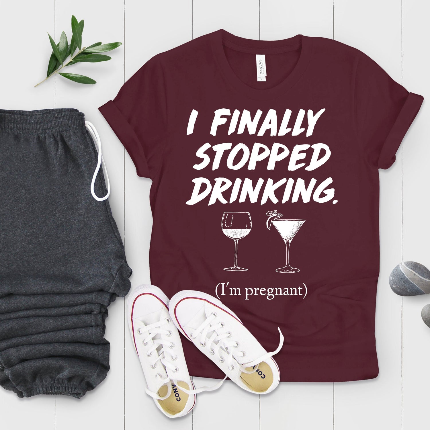 I Finally Stopped Drinking Wine Future Mom T-shirt - Teegarb