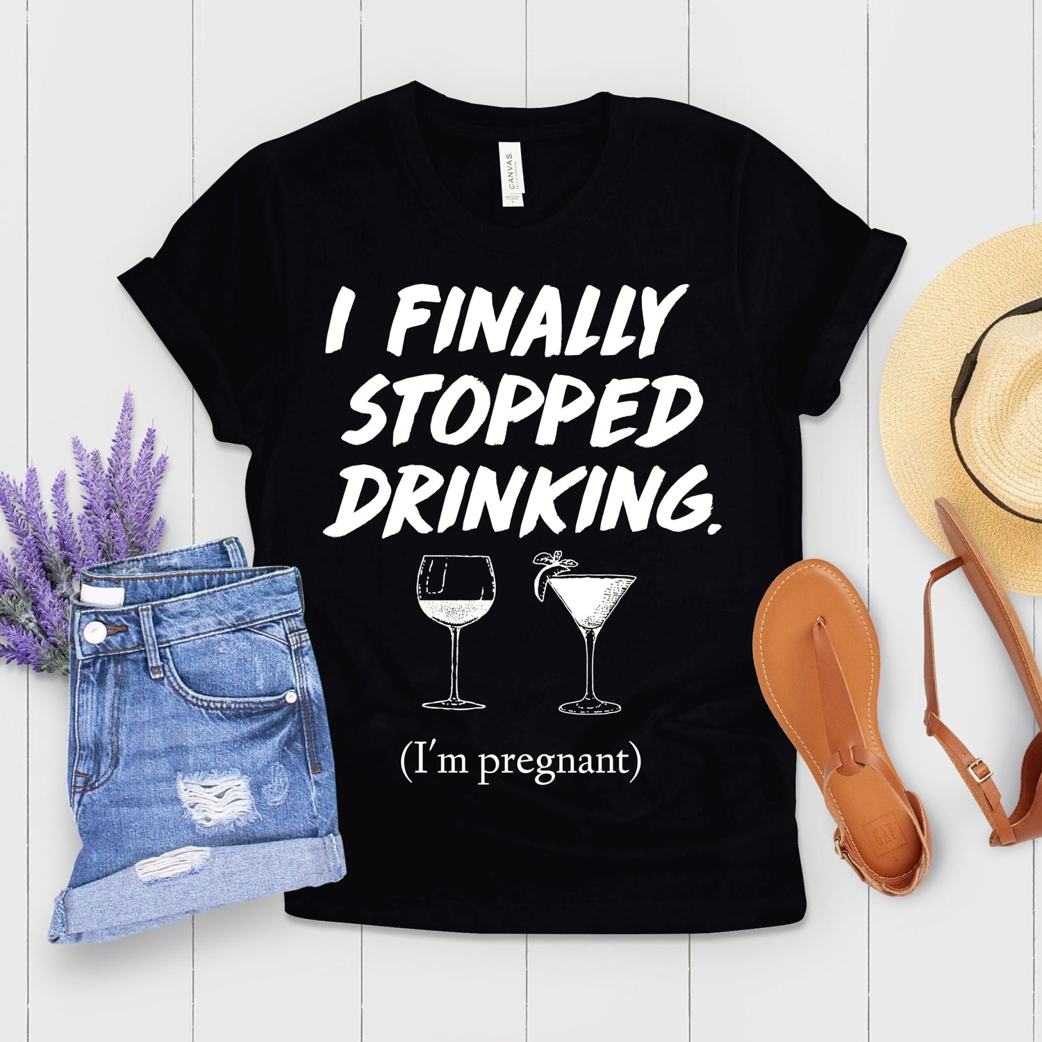 I Finally Stopped Drinking Wine Future Mom T-shirt - Teegarb