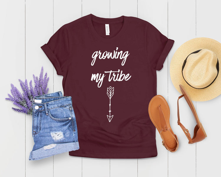 Growing My Tribe Future Mom Baby Bump Shirt - Teegarb